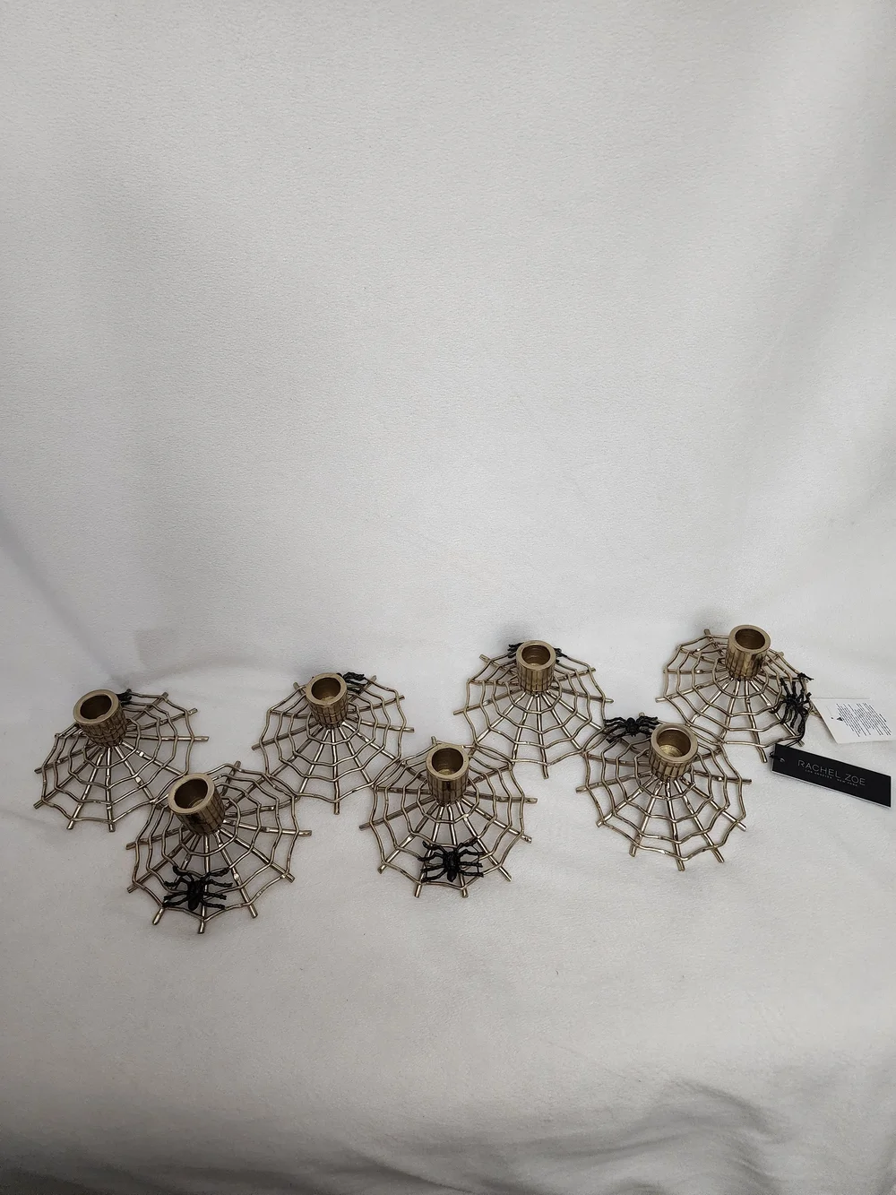 Rachel Zoe Gold Spiderweb Taper Candle Holders - Set of 8